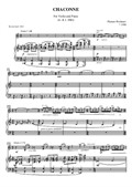Chaconne for Violin and piano