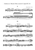 Cadenzas to Mozart Oboe Concerto KV. 314 Second and Third movements